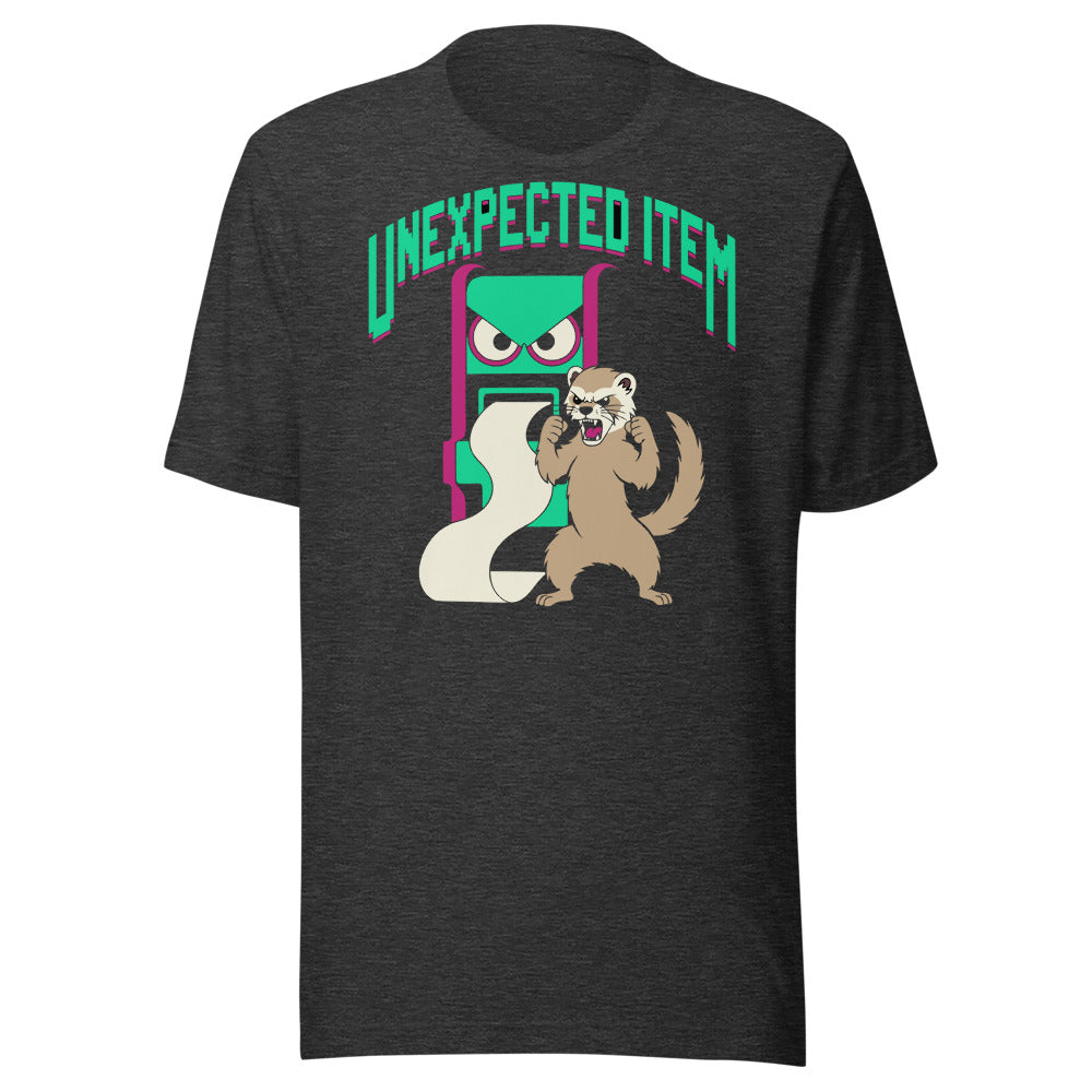 Self-Checkout Boss Fight Ferret Shirt in Dark Grey Heather - front view