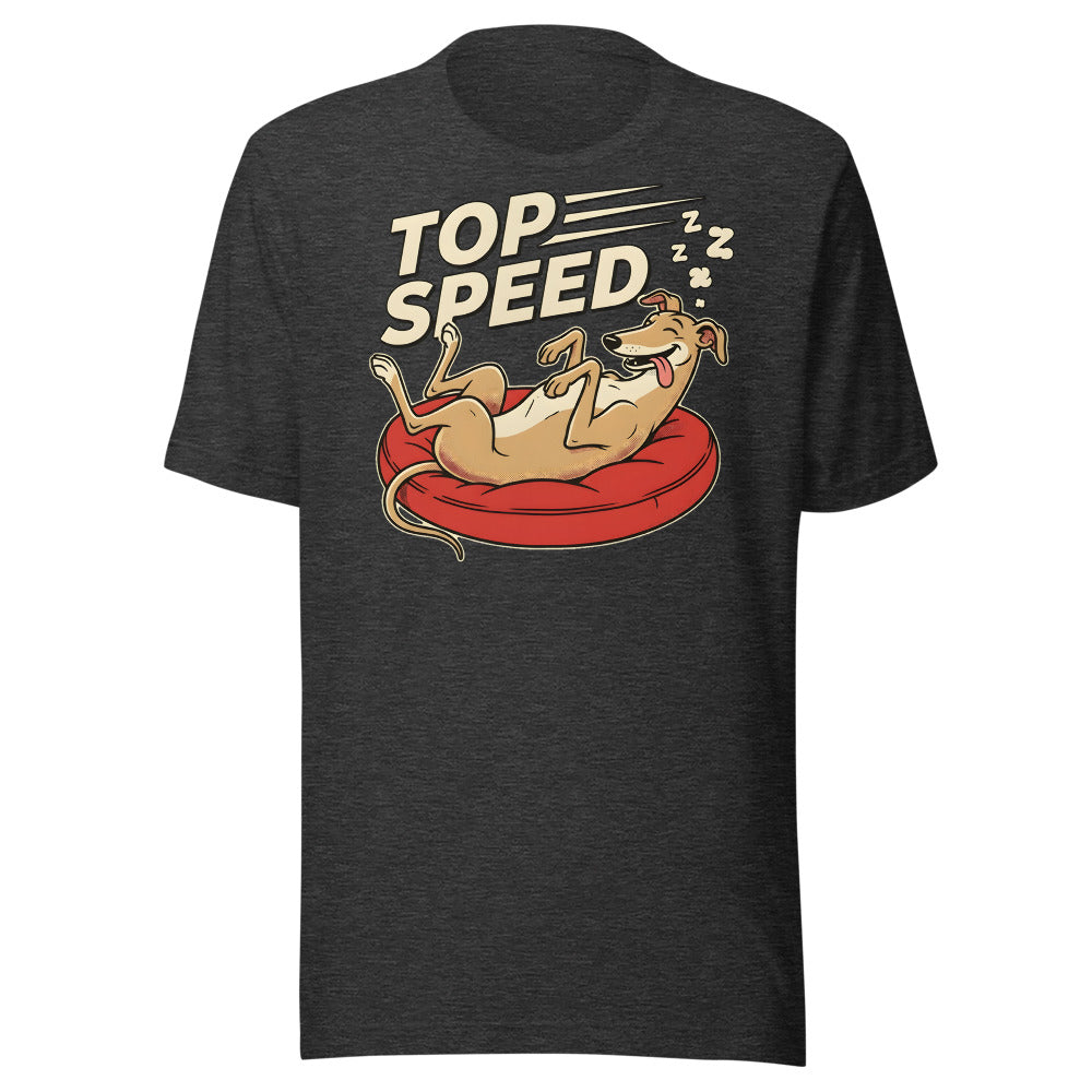 Top Speed Greyhound Shirt in Dark Grey Heather - front view