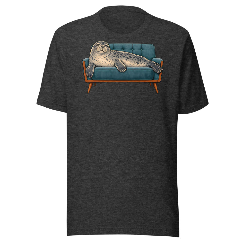 Reserved Seat Seal Shirt (Art Only) in Dark Grey Heather - front view