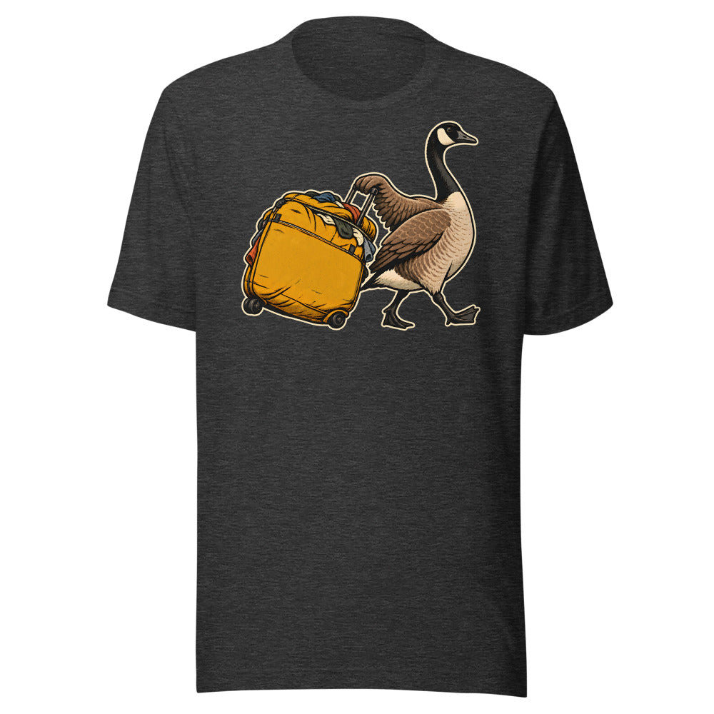 Migration Season Goose Shirt (Art Only) in Dark Grey Heather - front view