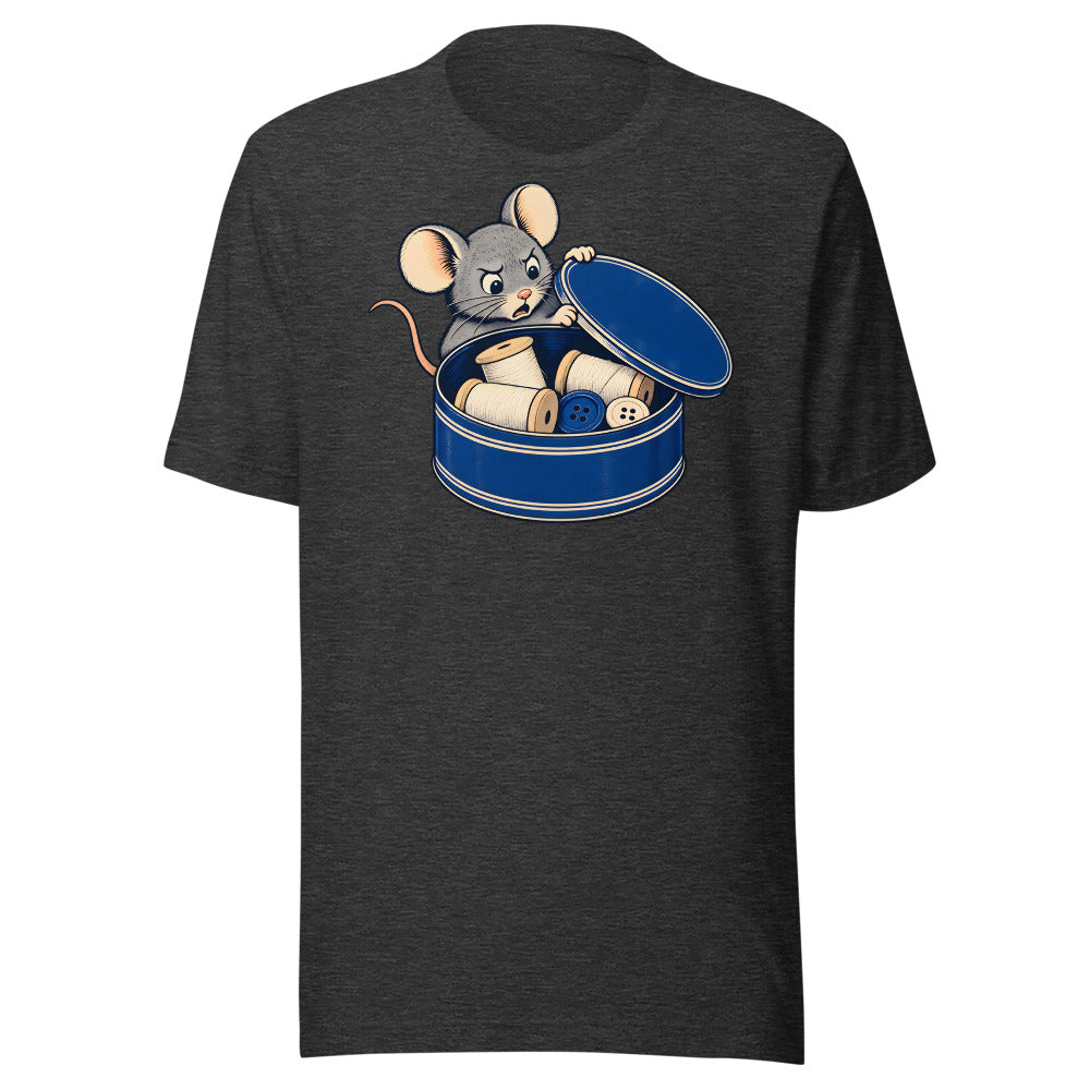 Not Cookies Mouse Shirt (Art Only) in Dark Grey Heather - front view