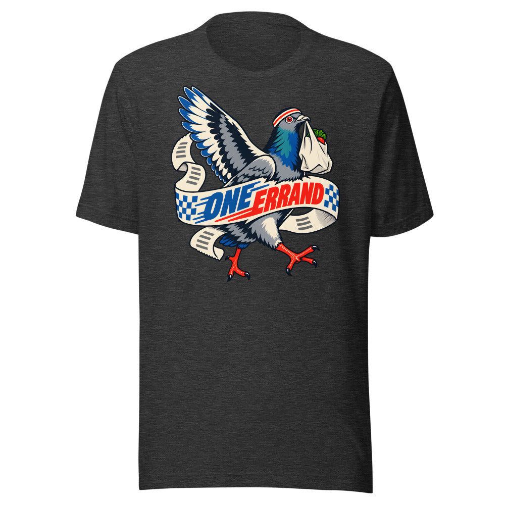 One Errand Grand Prix Pigeon Shirt in Dark Grey Heather - front view