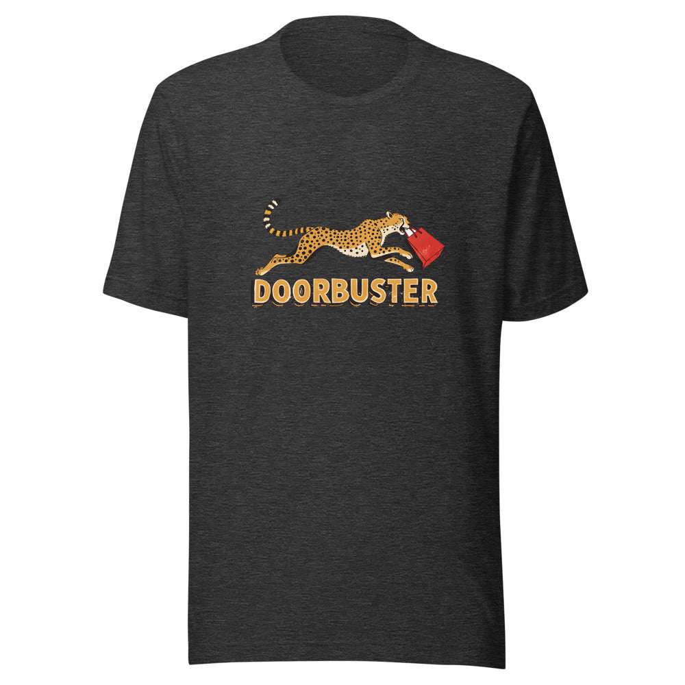 Doorbuster Cheetah Shirt in Dark Grey Heather - front view