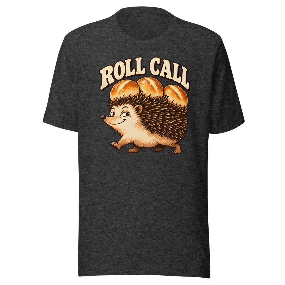 Roll Call Hedgehog Shirt in Dark Grey Heather - front view