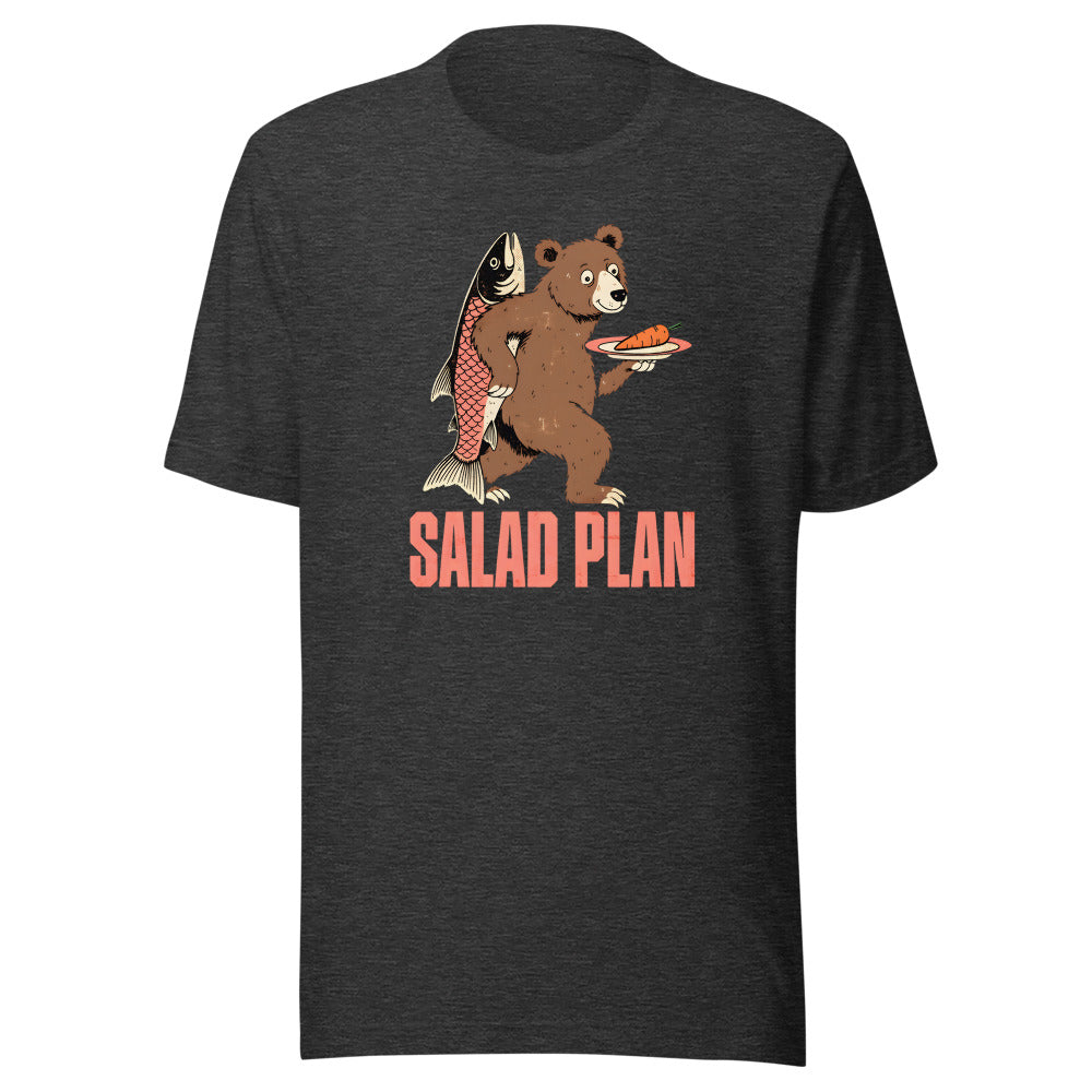 Salad Plan Bear Shirt in Dark Grey Heather - front view