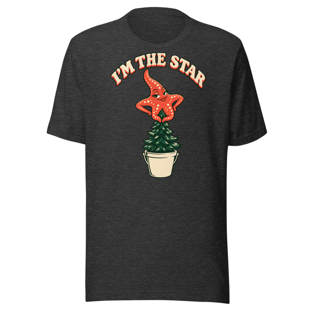 I'm The Star Starfish Shirt in Dark Grey Heather - front view