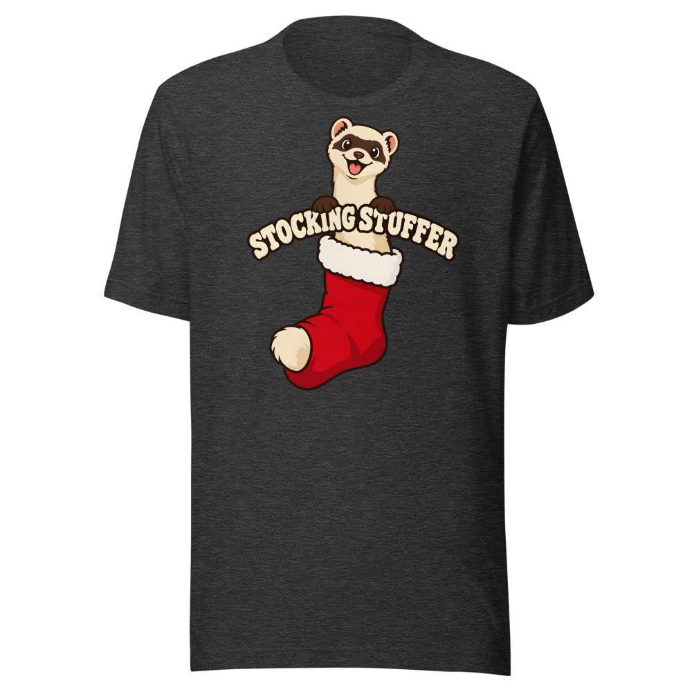 Stocking Stuffer Ferret Shirt in Dark Grey Heather - front view