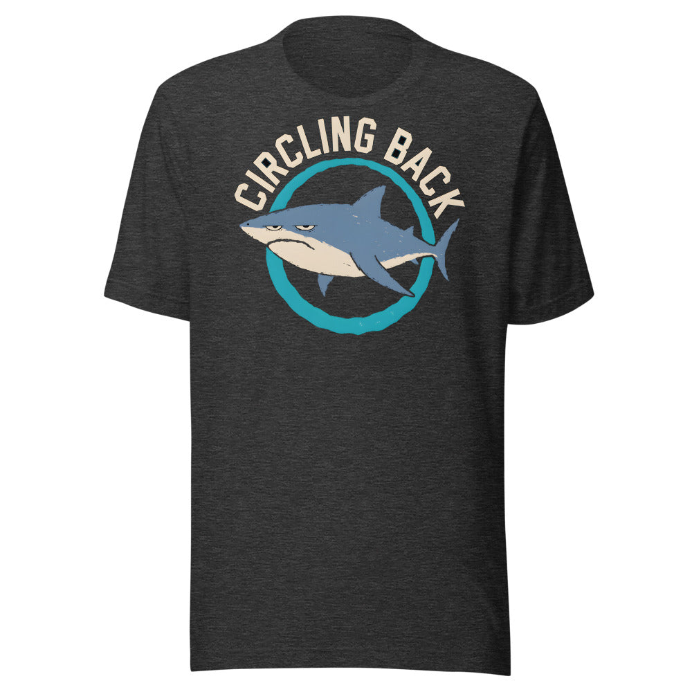 Circling Back Shark Shirt in Dark Grey Heather - front view