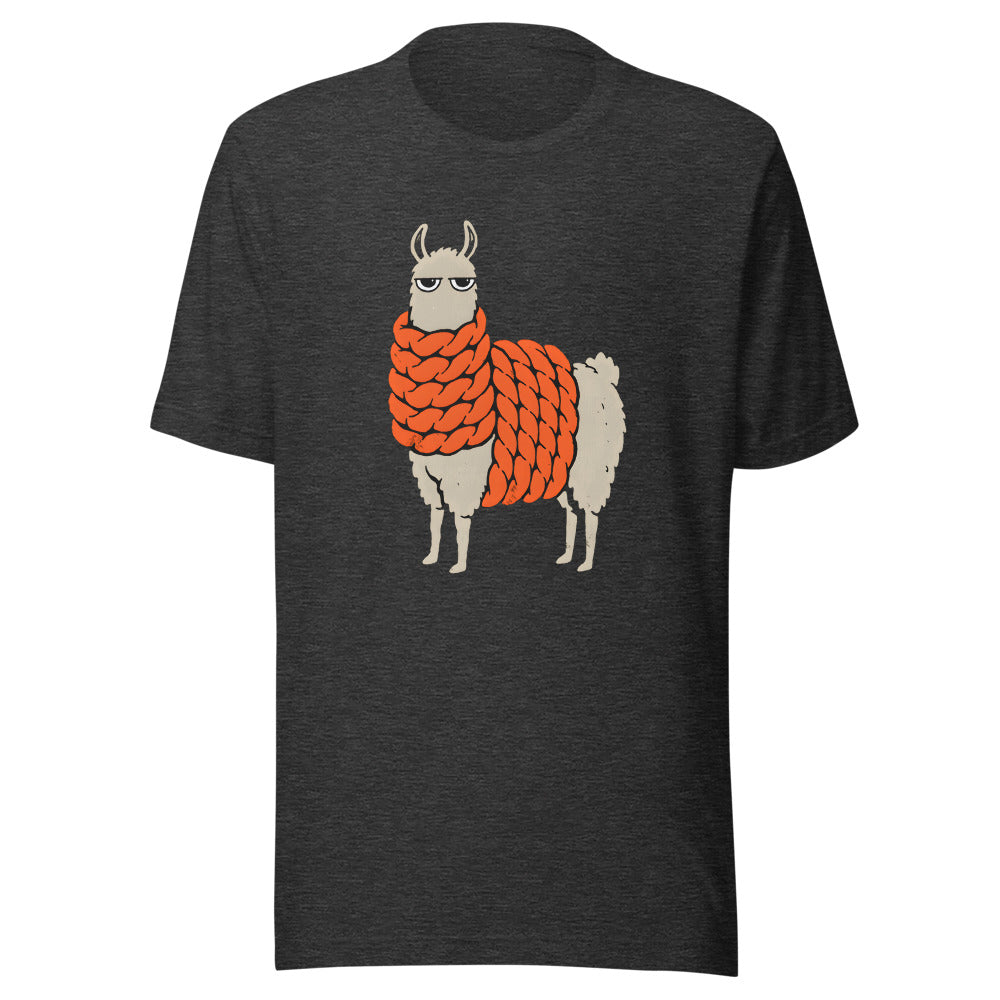 It's 61 Degrees Llama Shirt (Art Only) in Dark Grey Heather - front view
