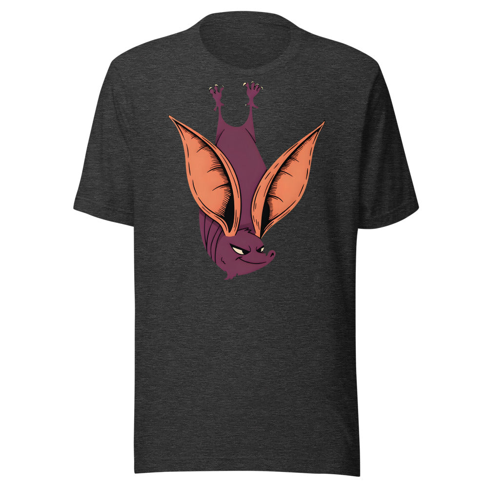 All Ears Bat Shirt (Art Only) in Dark Grey Heather - front view