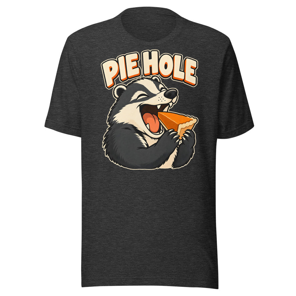 Pie Priority Badger Shirt in Dark Grey Heather - front view