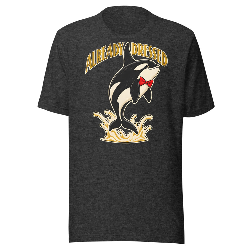Already Dressed Orca Shirt in Dark Grey Heather - front view