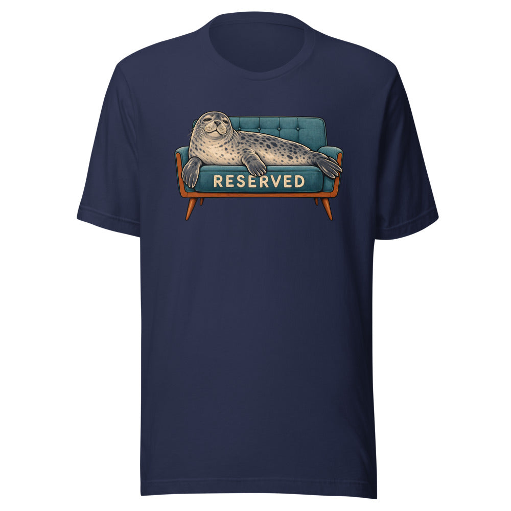Reserved Seat Seal Shirt in Navy - front view