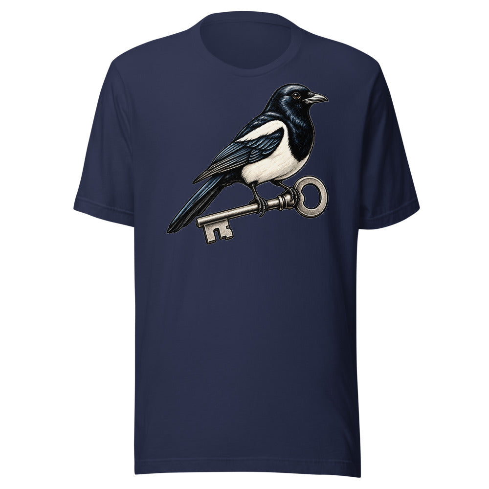 Lost Key Department Magpie Shirt in Navy - front view