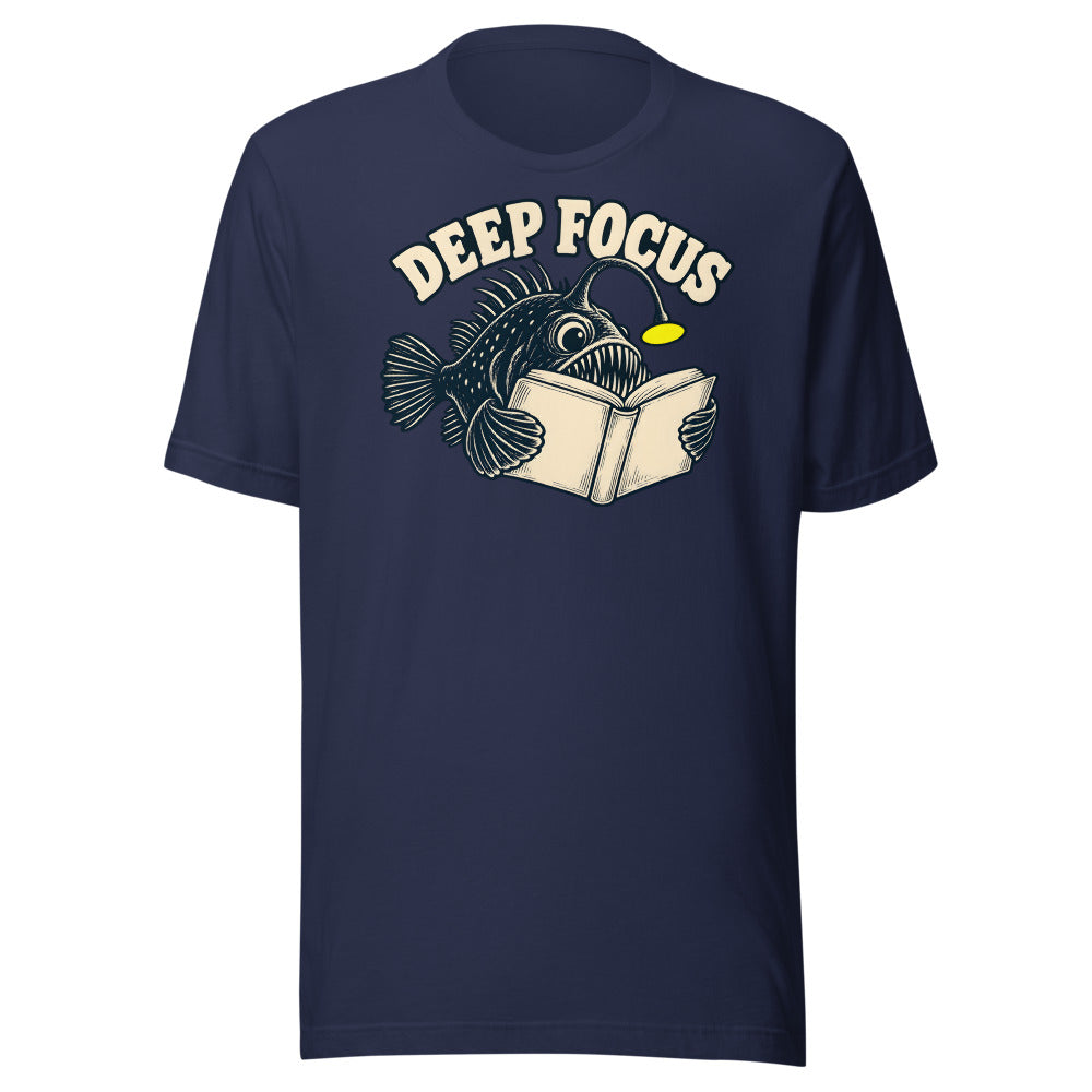 Deep Focus Anglerfish Shirt in Navy - front view