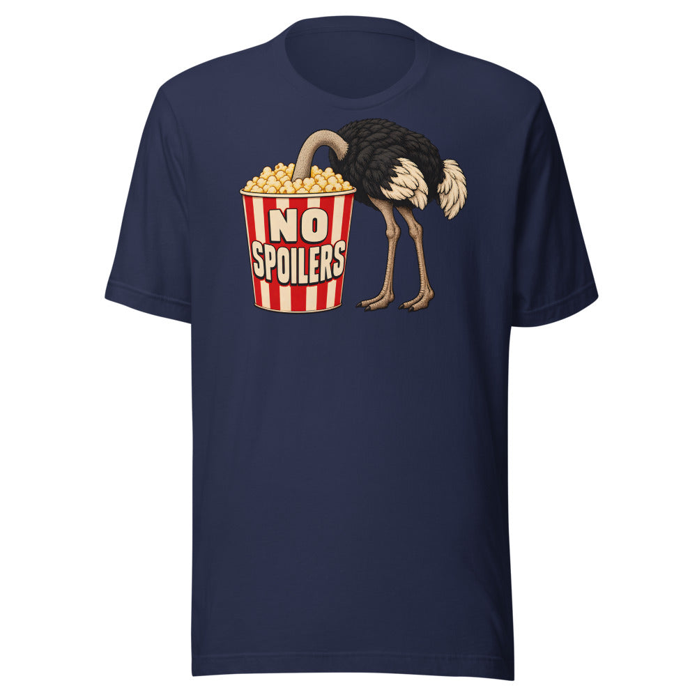 No Spoilers Ostrich Shirt in Navy - front view