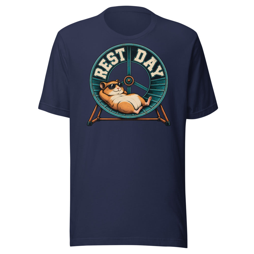 Rest Day Hamster Shirt in Navy - front view