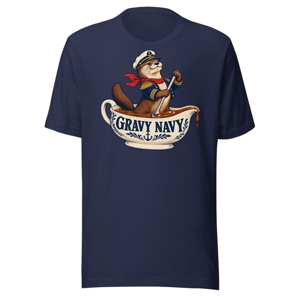 Gravy Navy Otter Shirt in Navy - front view