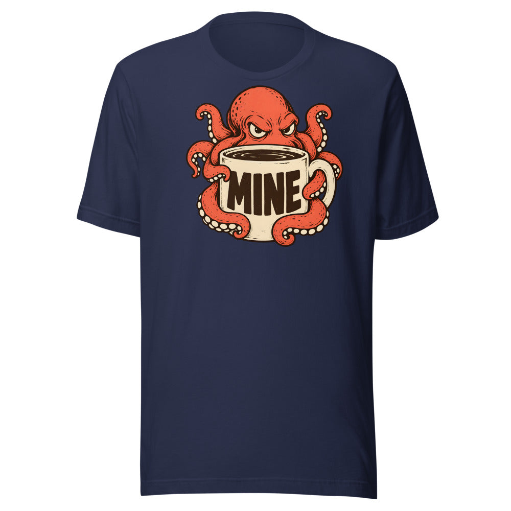 Eight-Arm Hug Octopus Shirt in Navy - front view