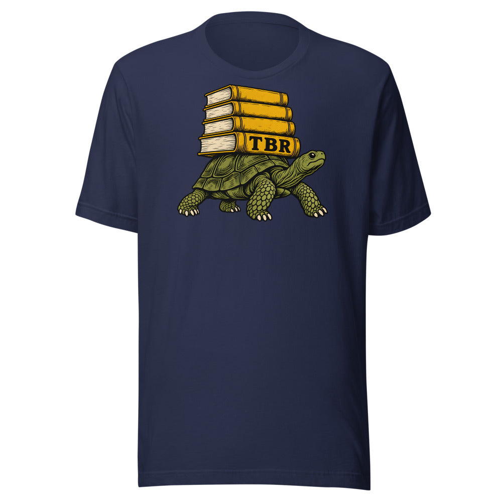 Slow Reader Tortoise Shirt in Navy - front view