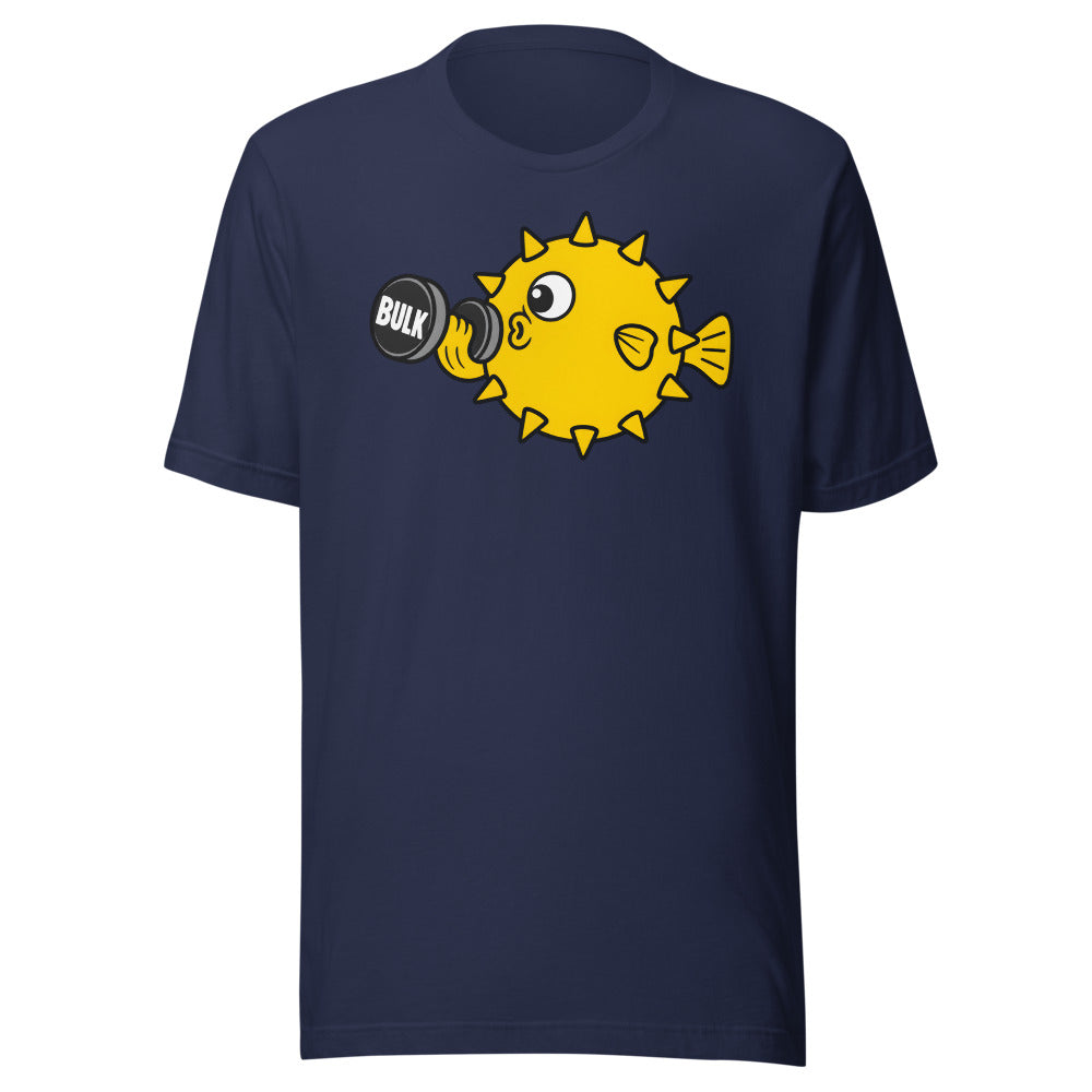 Bulking Season Pufferfish Shirt in Navy - front view
