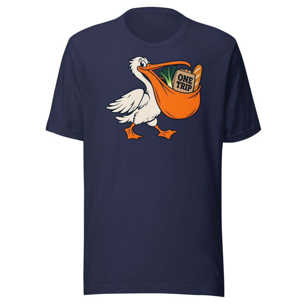 One Trip Only Pelican Shirt in Navy - front view