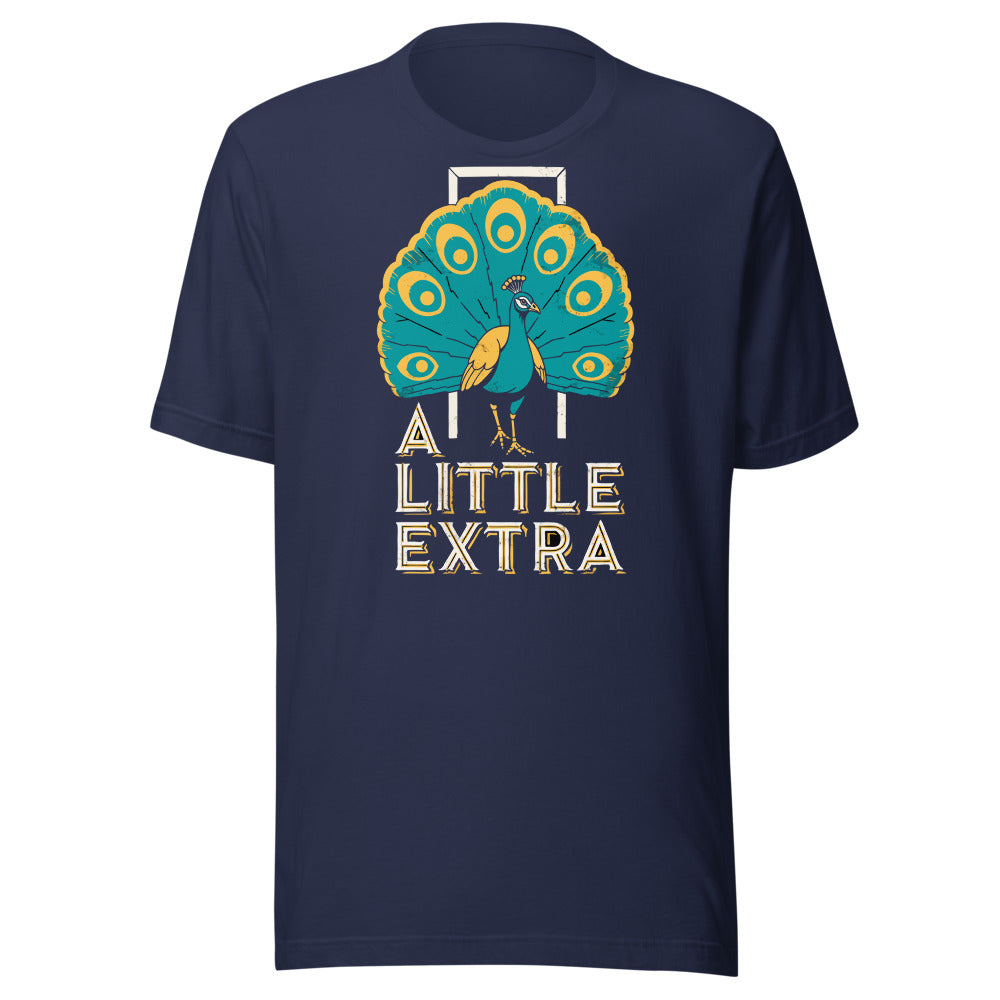 A Little Extra Peacock Shirt in Navy - front view