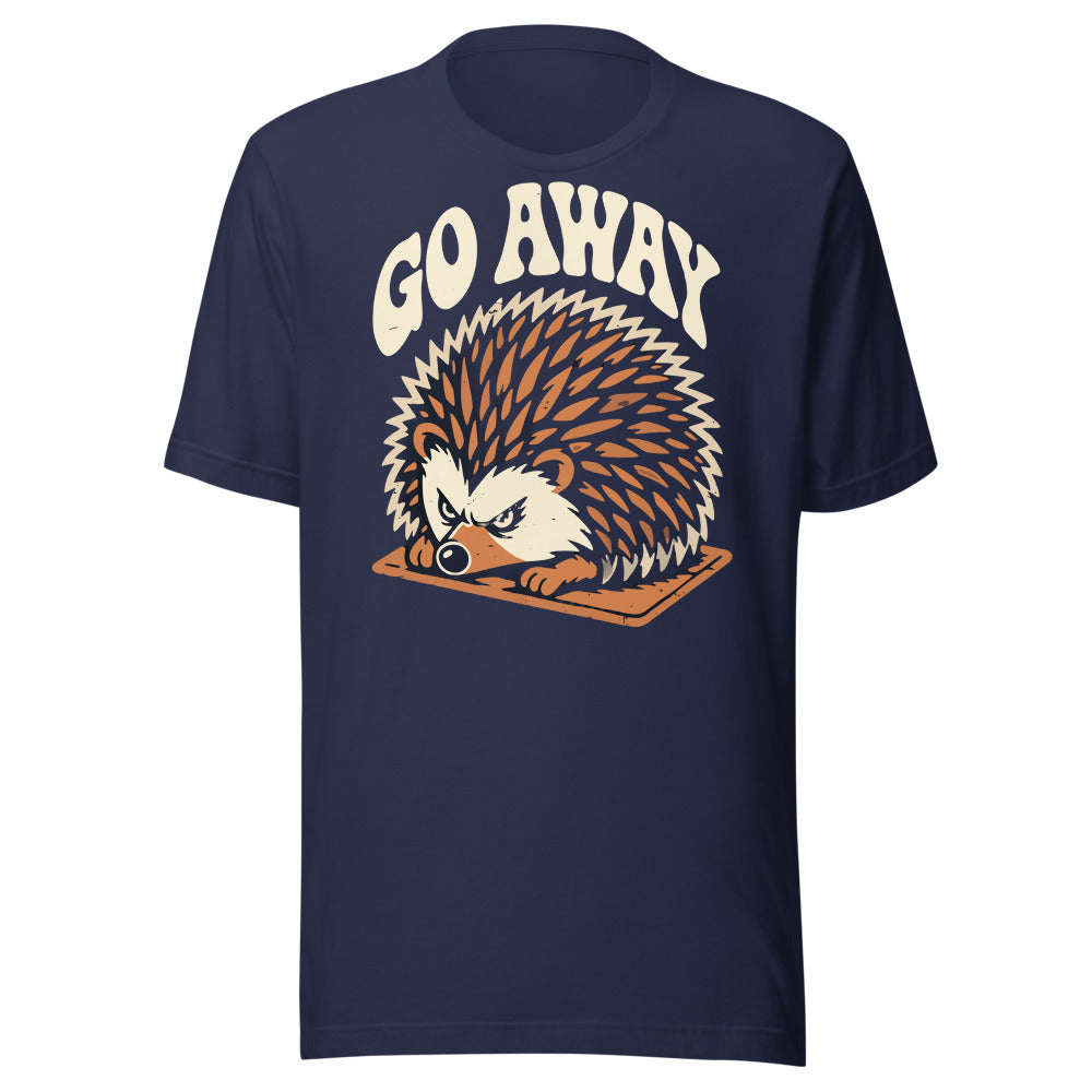 Spiky Welcome Mat Hedgehog Shirt in Navy - front view