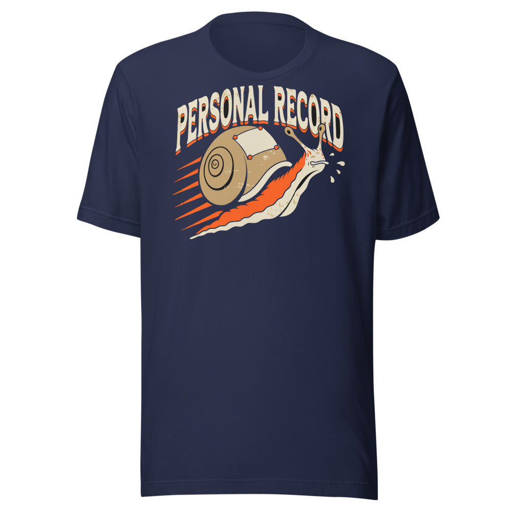 Personal Record Snail Shirt in Navy - front view