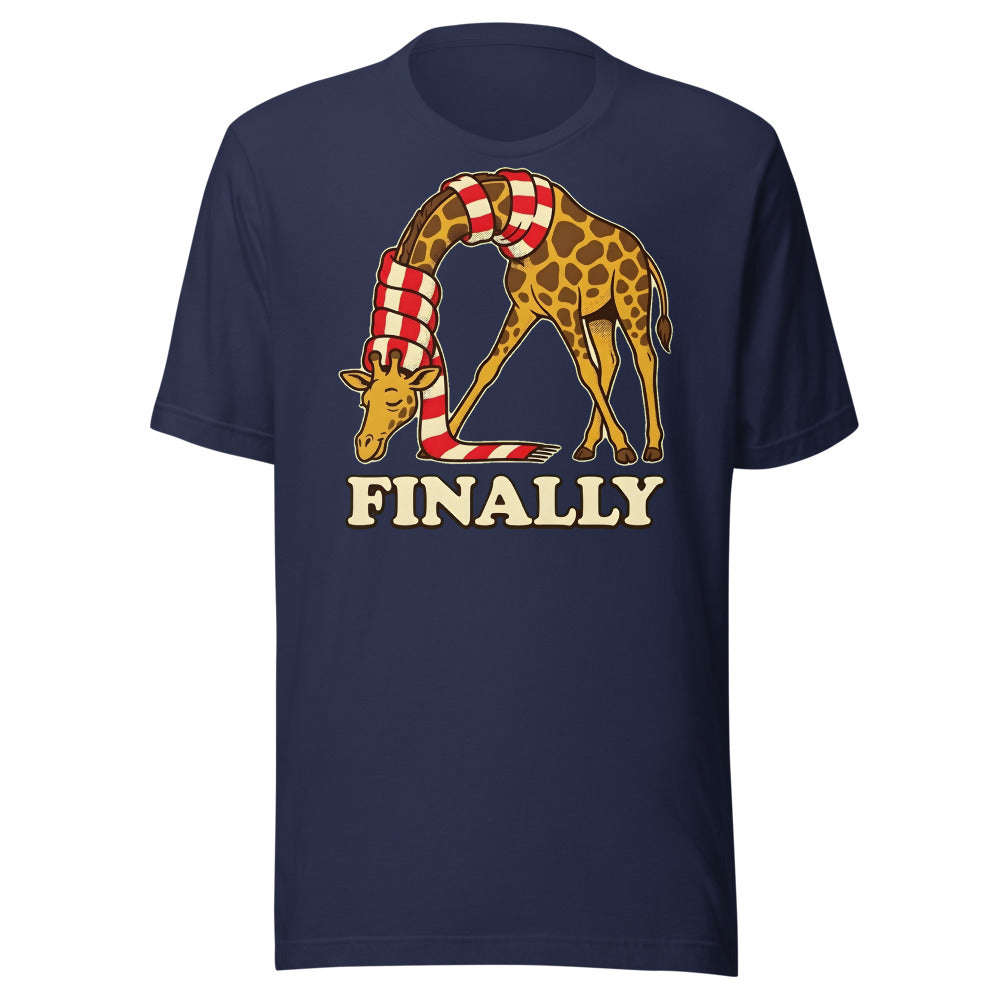 Finally, a Scarf Giraffe Shirt in Navy - front view