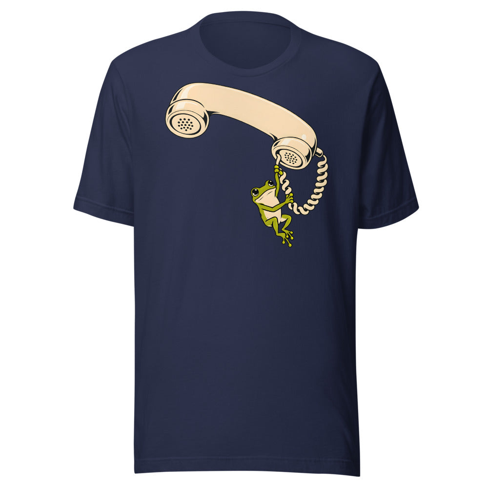 On Hold Frog Shirt (Art Only) in Navy - front view