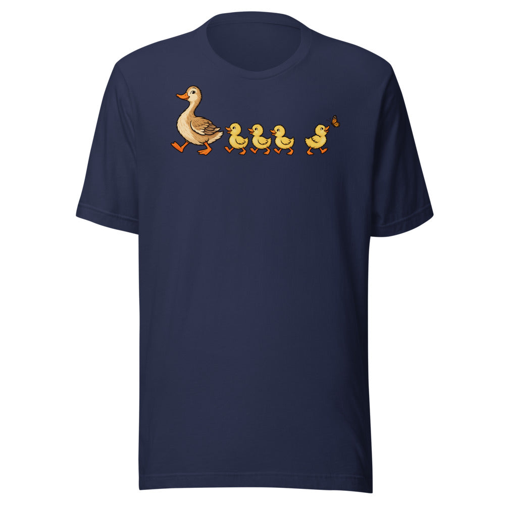 Ducks in a Row Duckling Shirt (Art Only) in Navy - front view