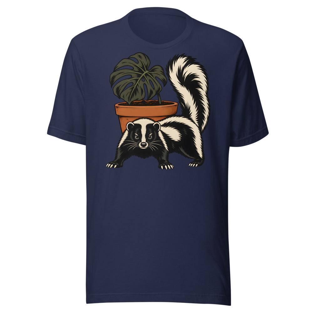 Plant Security Skunk Shirt (Art Only) in Navy - front view