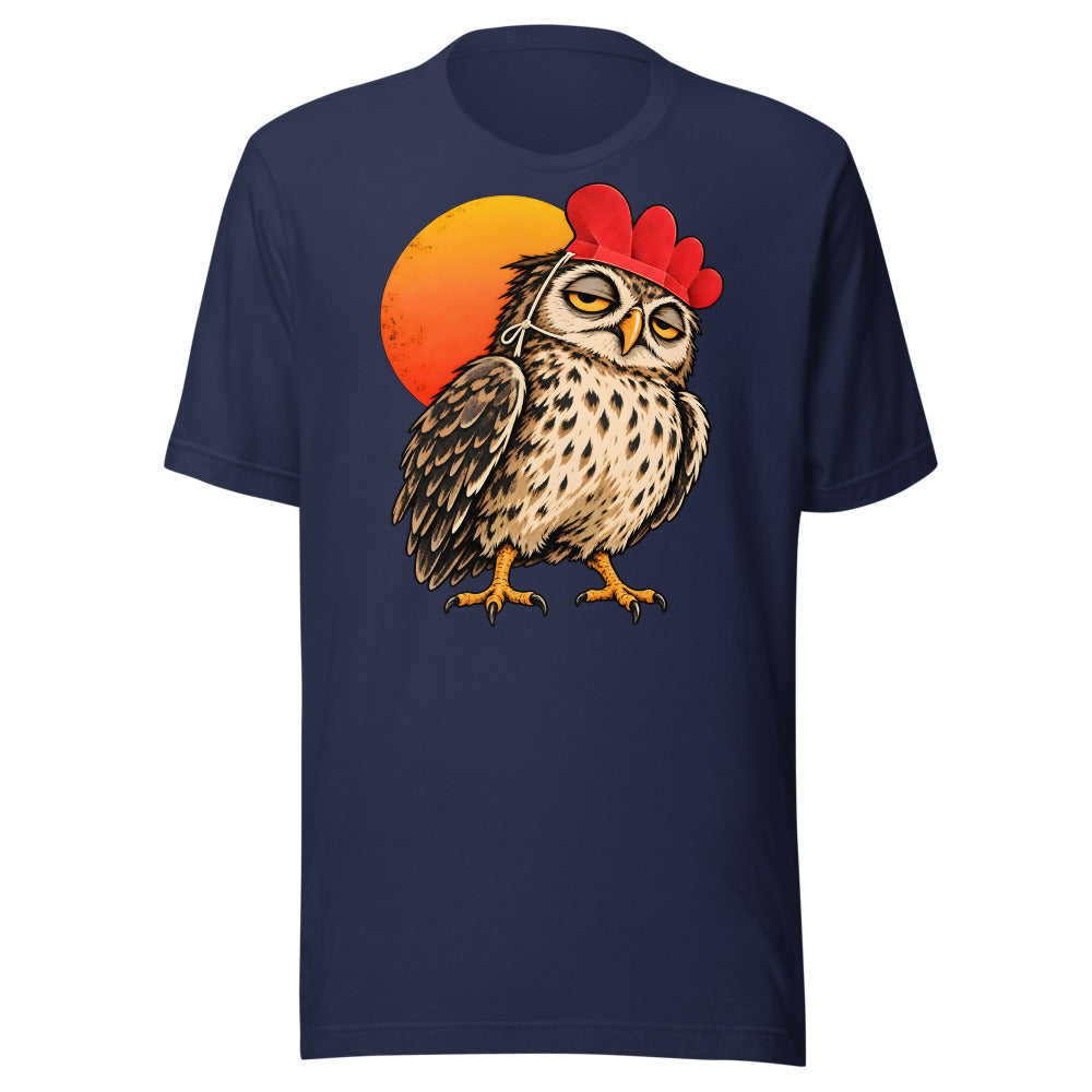 Early Bird Impostor Owl Shirt (Art Only) in Navy - front view