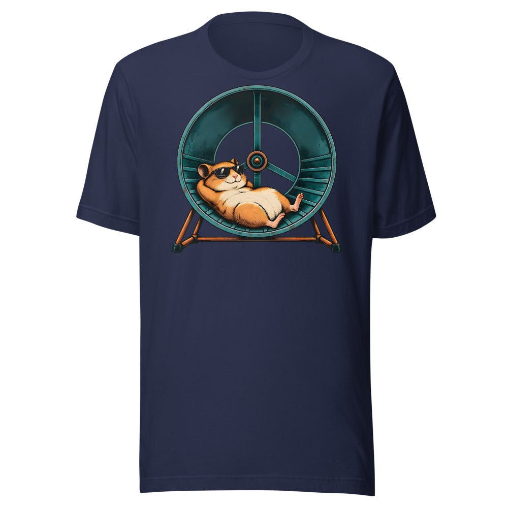 Rest Day Hamster Shirt (Art Only) in Navy - front view