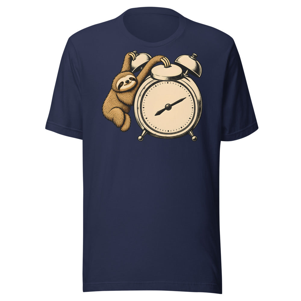 Snooze Champion Sloth Shirt (Art Only) in Navy - front view