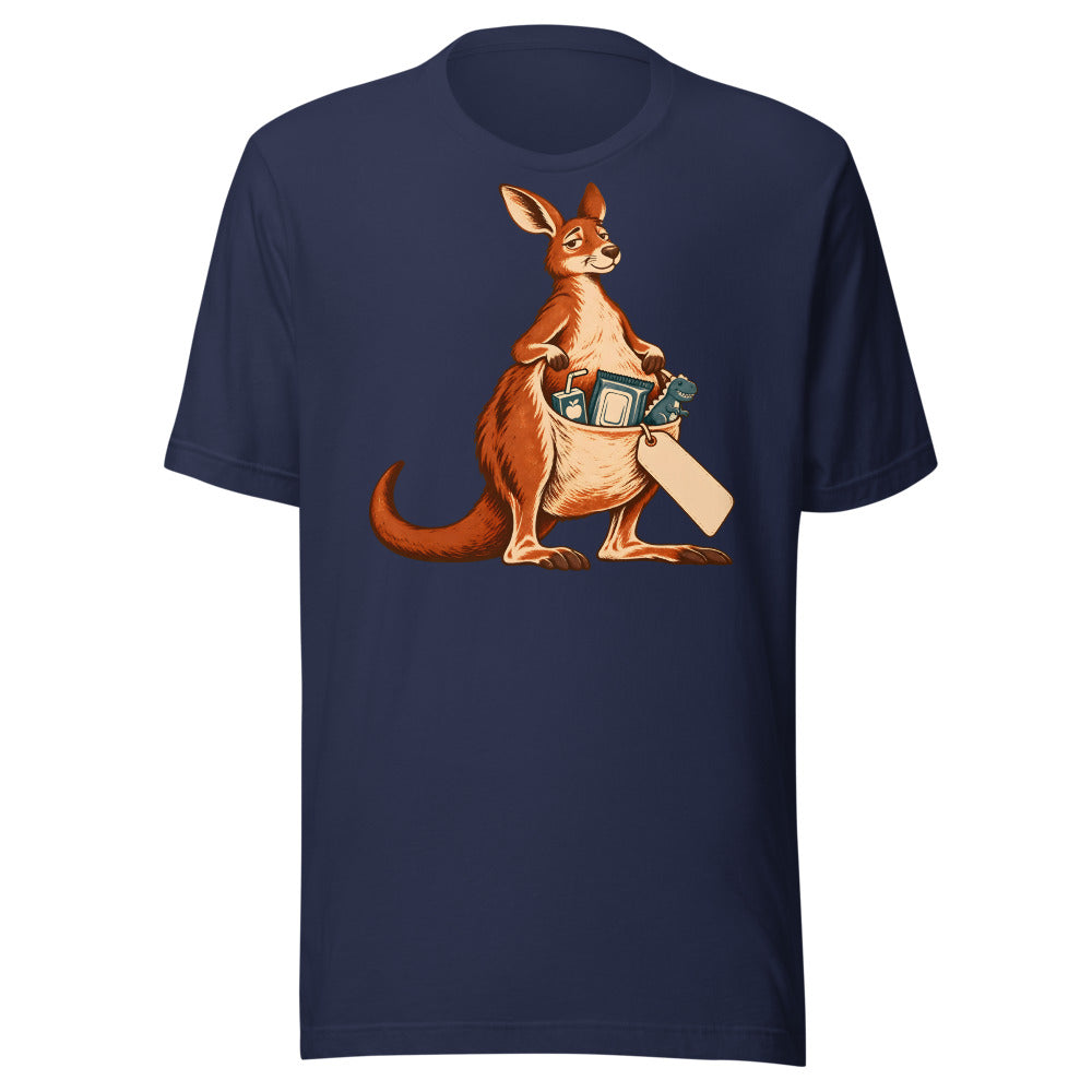 The Parent Pouch Kangaroo Shirt (Art Only) in Navy - front view