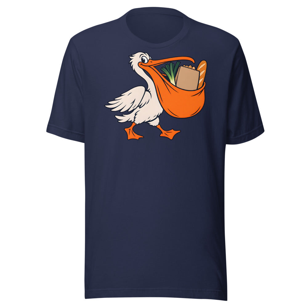 One Trip Only Pelican minimalist graphic tee, no text in Navy