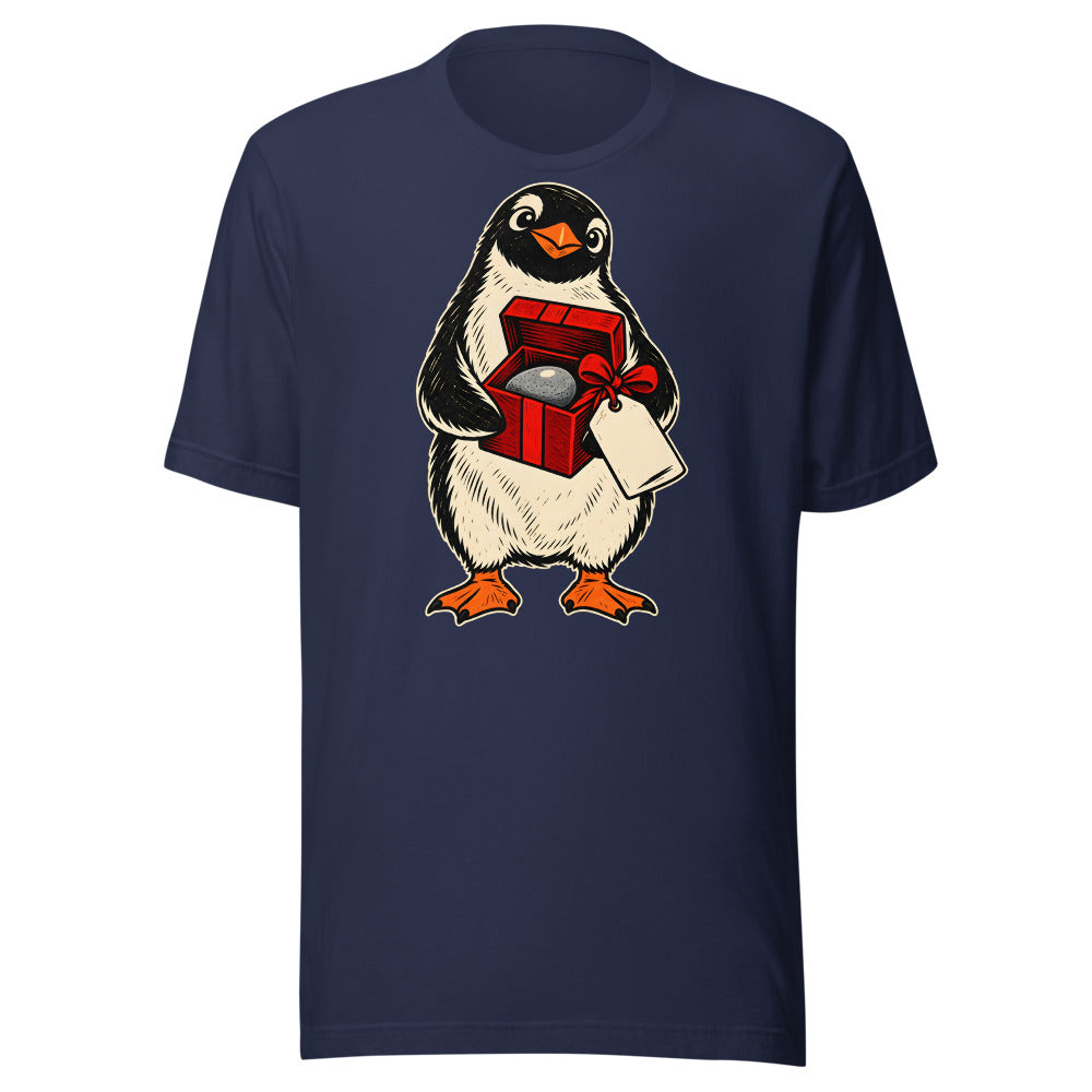 Perfect Pebble Penguin Shirt (Art Only) in Navy - front view