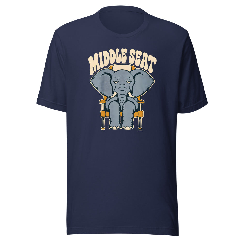 Middle Seat Elephant Shirt in Navy - front view