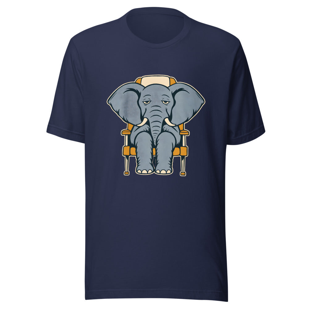 Middle Seat Elephant Shirt (Art Only) in Navy - front view