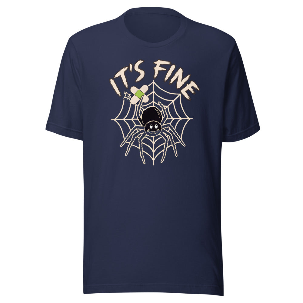 Web Repair Spider Shirt in Navy - front view