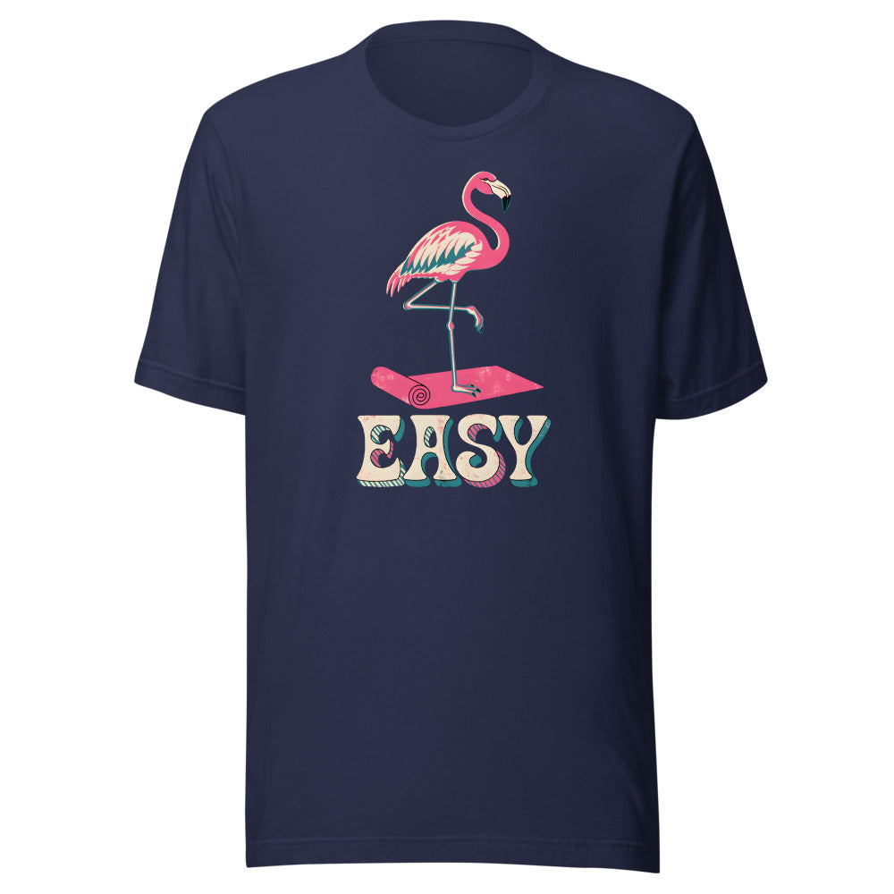 Tree Pose Pro Flamingo Shirt in Navy - front view