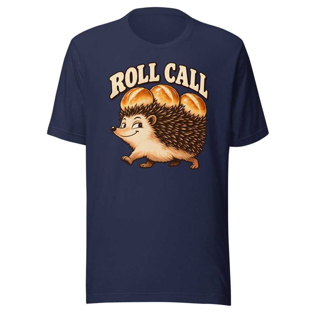 Roll Call Hedgehog Shirt in Navy - front view