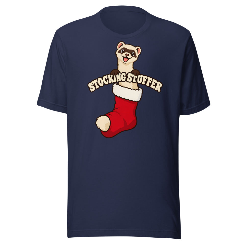Stocking Stuffer Ferret Shirt in Navy - front view