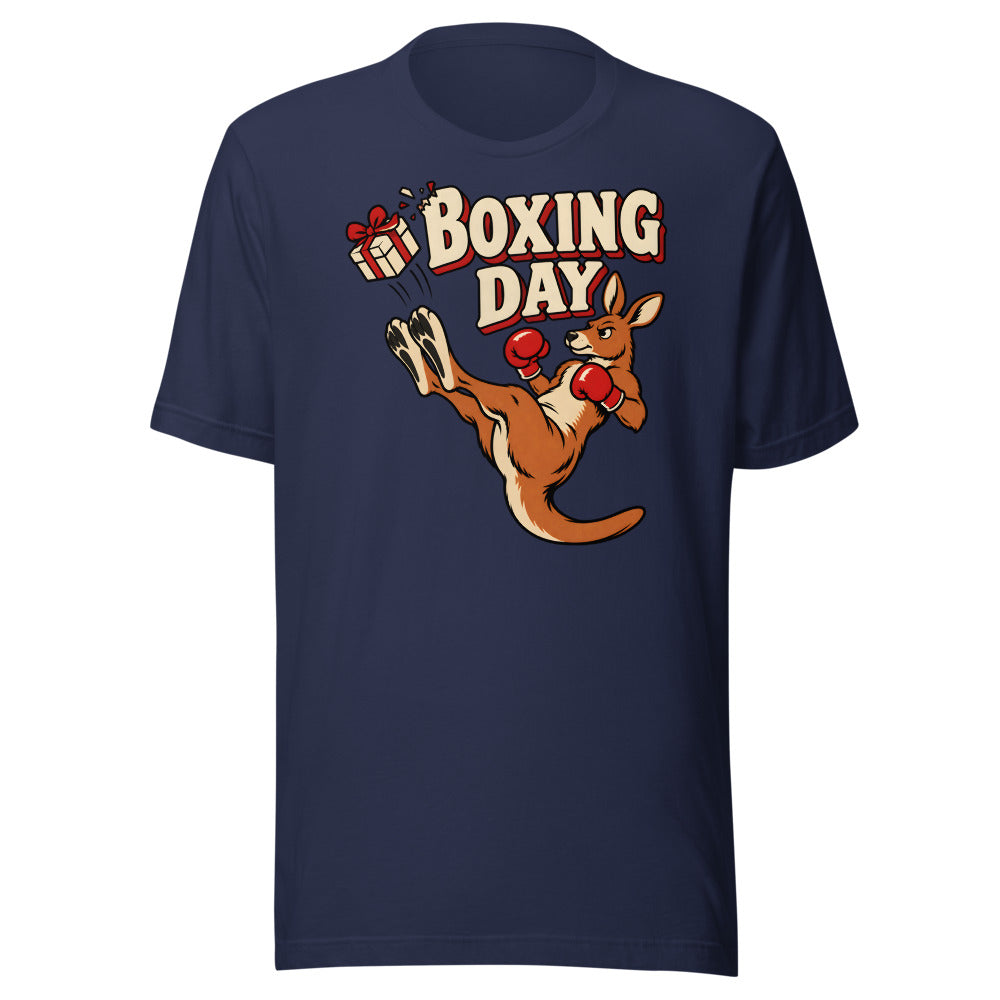 Boxing Day Kangaroo Shirt in Navy - front view