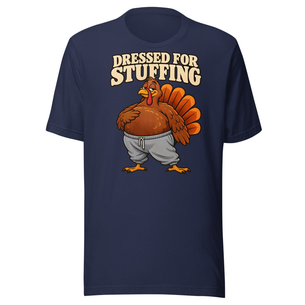 Dressed for Stuffing Turkey Shirt in Navy - front view