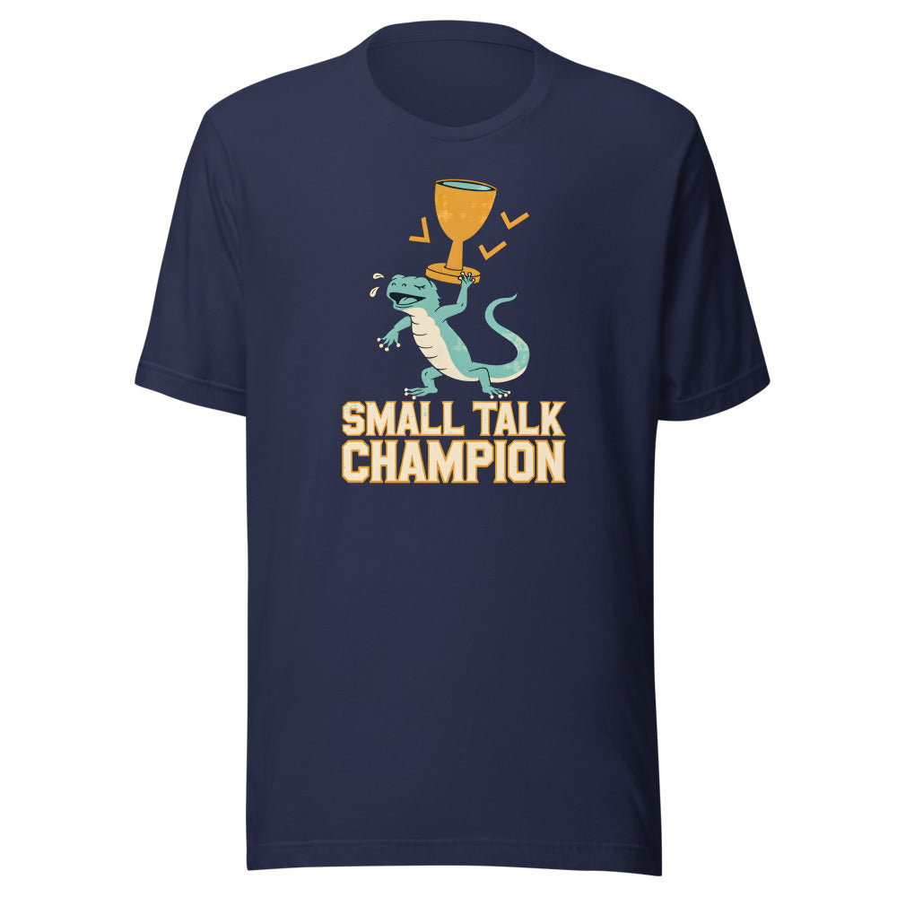 Small Talk Champion Newt Shirt in Navy - front view