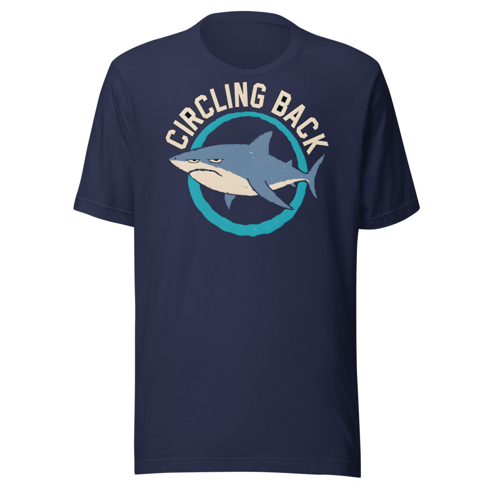 Circling Back Shark Shirt in Navy - front view