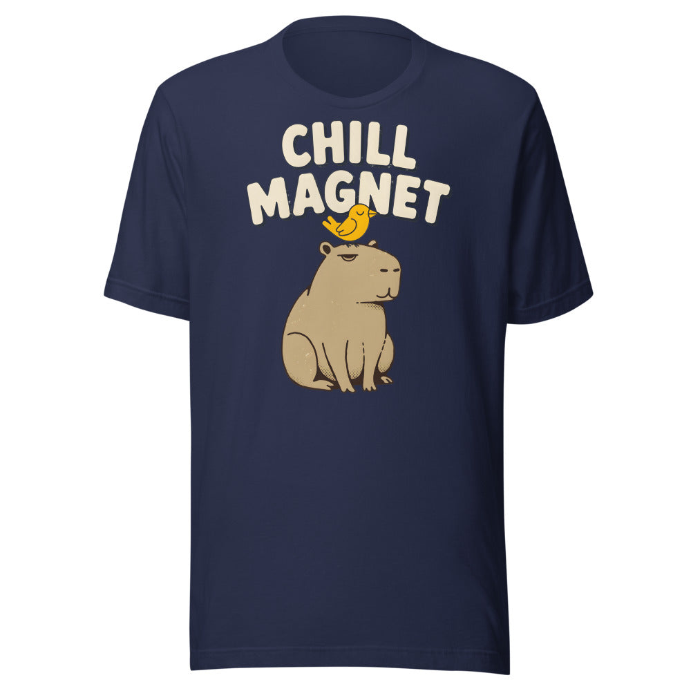 Chill Magnet Capybara Shirt in Navy - front view